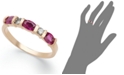 Macy's 14k Rose Gold Ring, Ruby (1 ct. t.w.) and Diamond (1/8 ct. t.w.) Ring